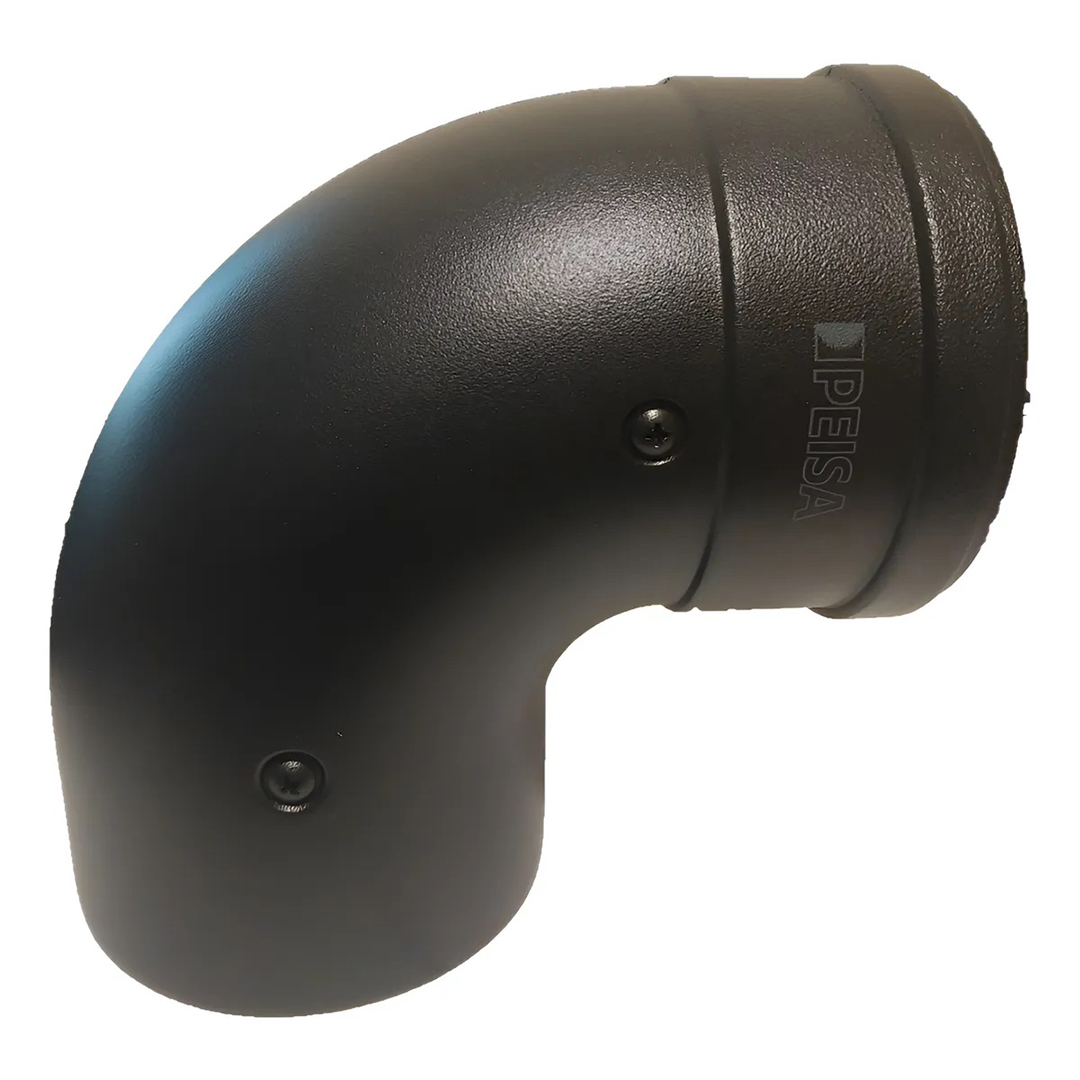 Codo Caox Ø60-100 90° M-H Negro Peisa